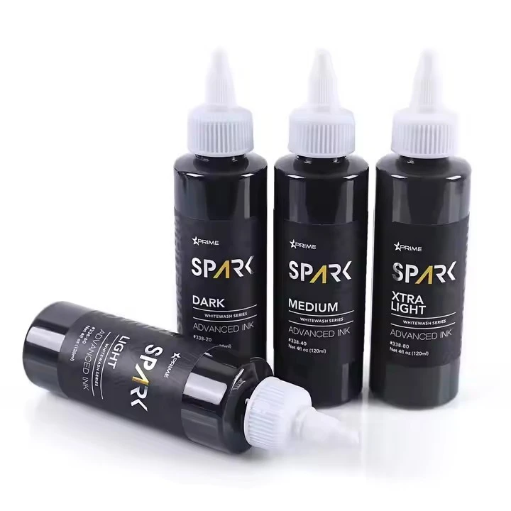 Sparkle Factory Custom 4oz 120ml White Wash Amazing Pigment Body Body Skin Triple Black Ink Butterfly Tatu
