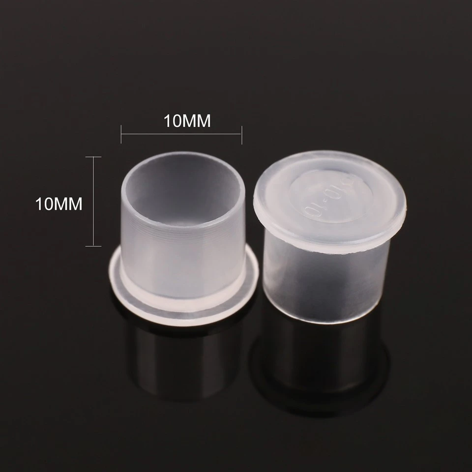 Piala dakwat tatu plastik mudah alih boleh pakai dengan asas yang menebal - tersedia dalam pelbagai model, sesuai untuk kegunaan kecantikan & penjagaan diri.