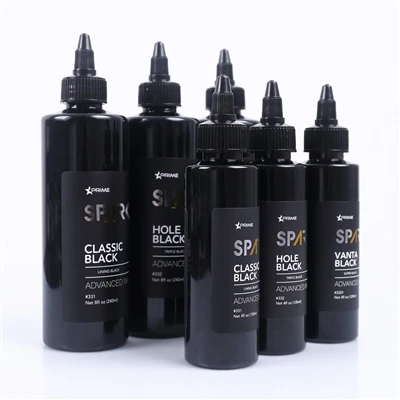 Spark Black Series Tattoo Ink: Professional 3-Color Set untuk ketepatan & ked...