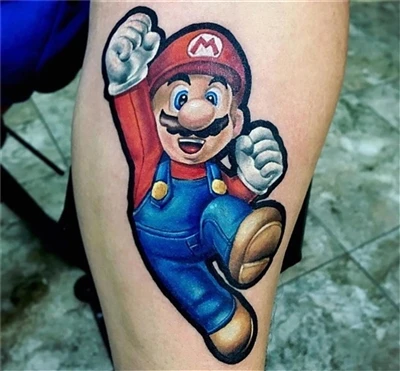 Mario Bross tatu yang dilakukan oleh @nacho_serrano_2012 dari Argentina denga...