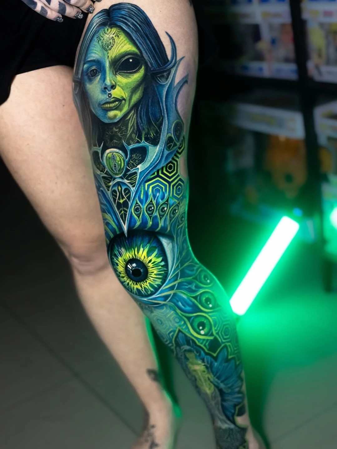 The Eyes on knee fresh The other part 100 healedHave you ever seen such vibrant color ink fr