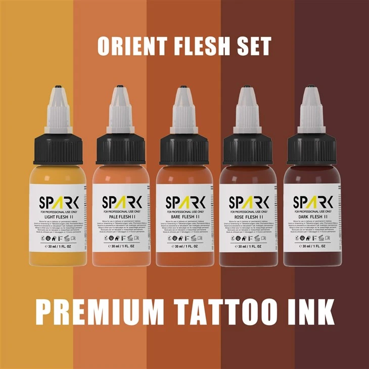Professional 1oz Bottles Flesh Tone Tattoo Ink Set - EU REACH Compliant best