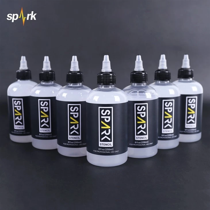 Saprk 8 fl oz (250 ml) Profesional cepat kering non - memudar gel pemindahan tatu lancar untuk artis tatu
