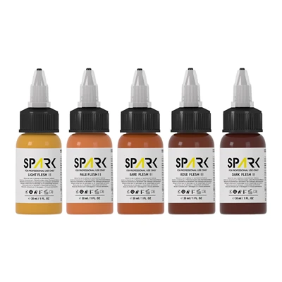 EU Profesional Jangkauan Compliant 1oz Flesh Nada Tatu Dakwat Set untuk Makeup & Artis Tatu Tetap