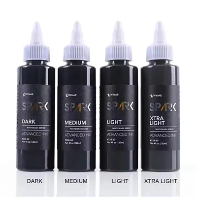 Tinggi - Spark kualiti terbaru 4oz*4 Whitewash Sets Tinta Tatu Sementara Air