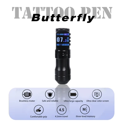Pistol tatu tanpa wayar dengan 2000mah Jepun Metal Motor Long Battery Life