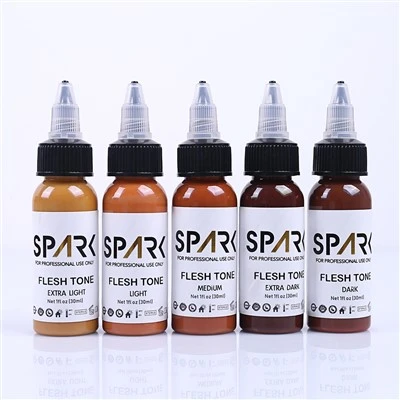 Profesional 5-warna 30ml Skin Organik Nada Dakwat Tatu Tetap untuk Makeup Realistik dan Tetap
