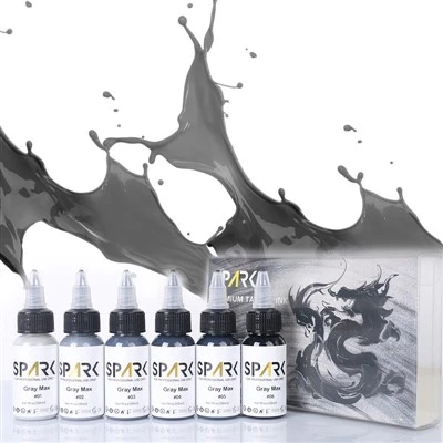Premium Premium Organik 30ml (1oz) setiap botol tatu tatu kelabu ditetapkan untuk tatu dan seni badan