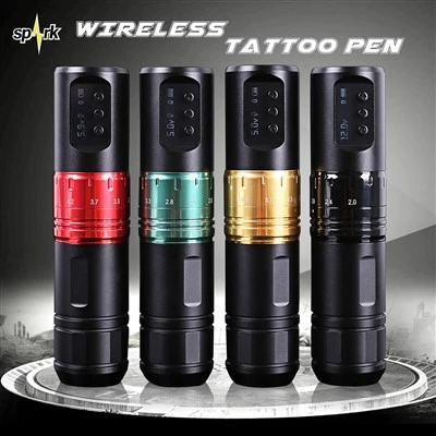 Pen Mesin Tatu Mudah Alih Wayarles Boleh Dicas semula Dengan Motor Tanpa Brushless Sambungan Kekal Jarum Kartrij Pakai Pakai