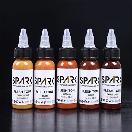 Set Warna Kulit 1OZ 5 Keping Dakwat Tatu Bebas Plumbum Dakwat Tatu Percikan Dakwat Profesional Penutup Dakwat Tatu Pengadunan Dan Tatu Kosmetik