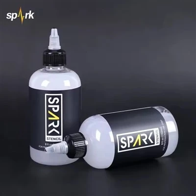Spark Vegan Stencil Friendly Fast - pengeringan Formula barangan pemindahan gel 8 fl oz (240 ml) untuk aplikasi stensil tatu