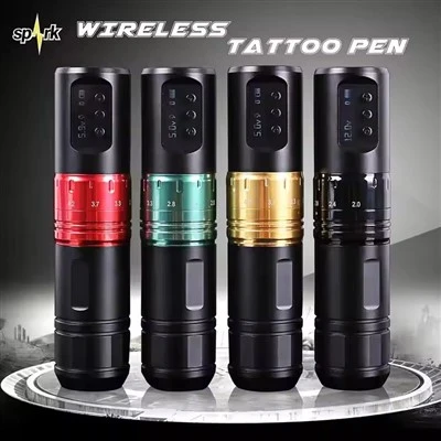 Spark Professional High - Speed ​​Precision Precision Rotating Tatu Pen Mudah Alih Portable Electric Body Battery Oferated
