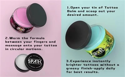 Spark Premium Tatu Aftercare Krim Kulit Penyembuhan Perlindungan Peribadi Perkhidmatan Label Persendirian