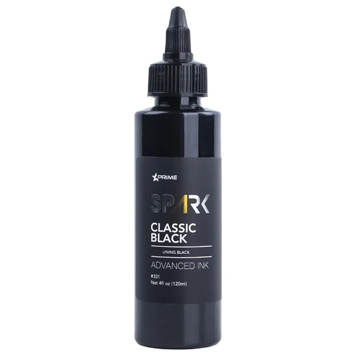 Spark borong 120ml/4oz dakwat tatu hitam profesional untuk seni badan