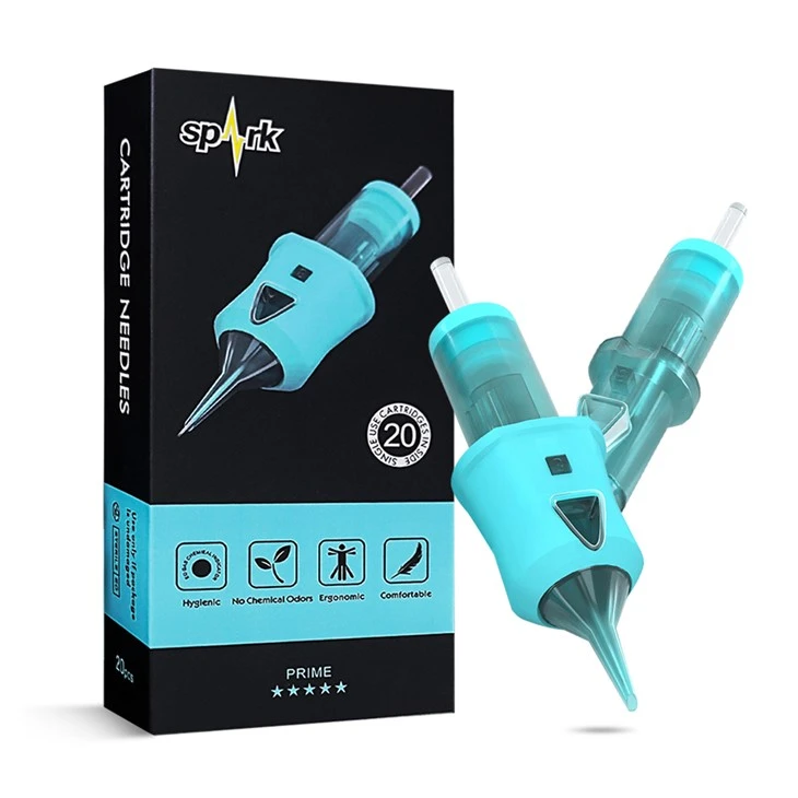Spark 316 Steel 20 pcs/box stabil yang kelihatan selesa dengan jarum kartrij tatu steril berkualiti tinggi untuk seni badan