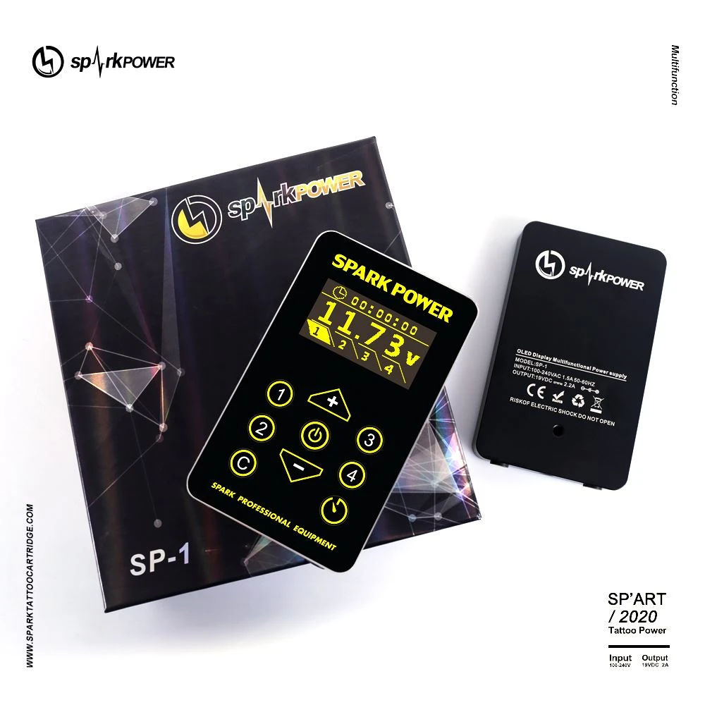 Bekalan Kuasa Tato Spark OLED Touch Screen 2.2A