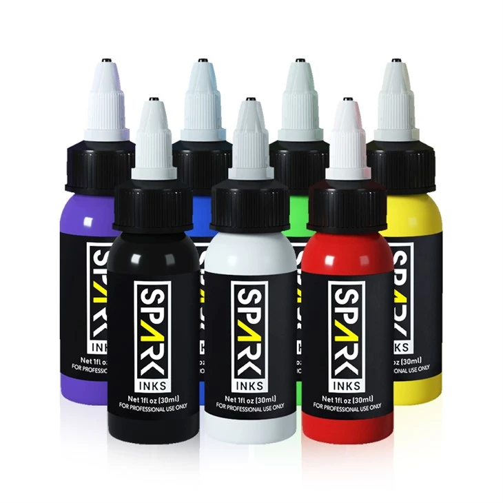 7 Warna OEM Percikan Dakwat Tatu Profesional Kekal