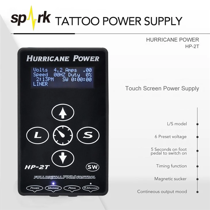 Bekalan Kuasa Elektrik Tatu Digital Hurricane Tattoo Bekalan Kuasa