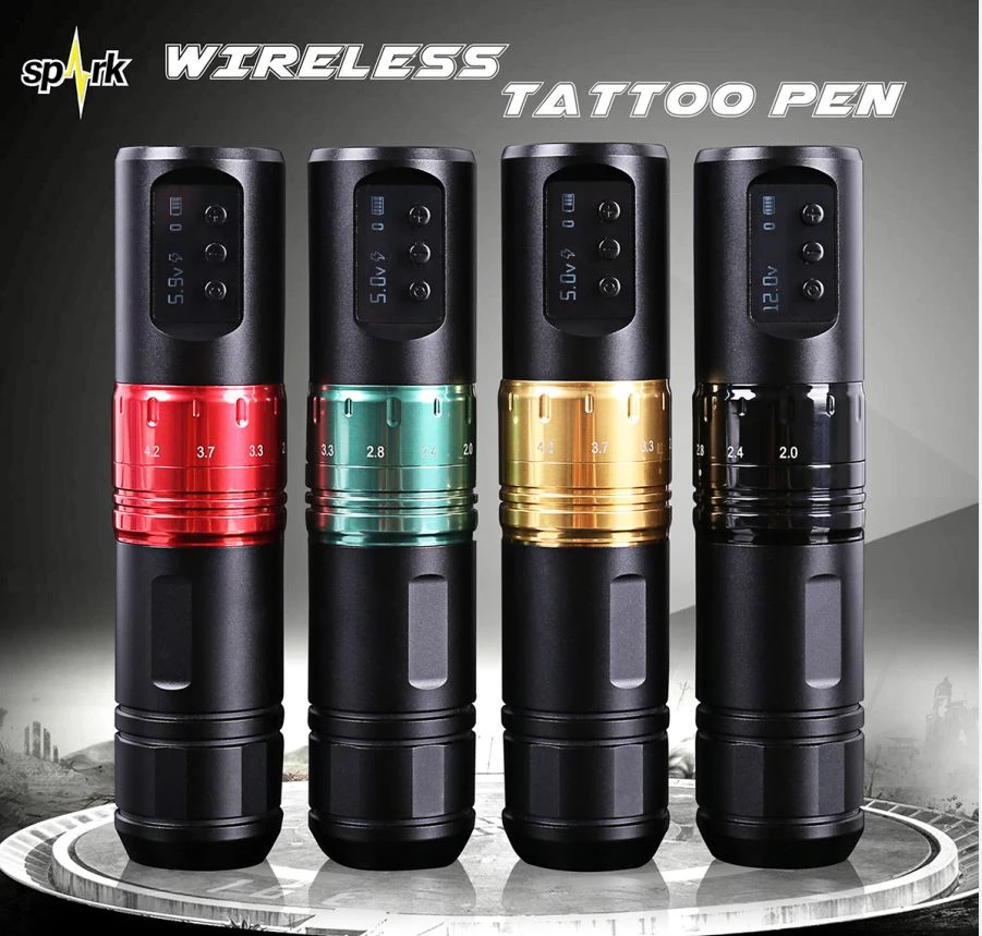 Mesin Katrij Tatu Motor Tanpa Berus Berkualiti Tinggi Spark Wireless Terbaru Untuk Seni Badan Tatu
