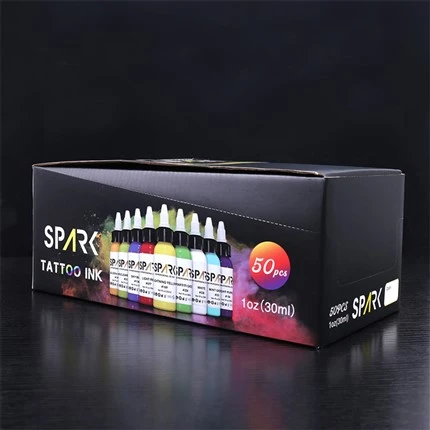50 Set Warna Dakwat Tatu dalam Dakwat Tatu Percikan Pukal Dakwat Tatu Super Hitam
