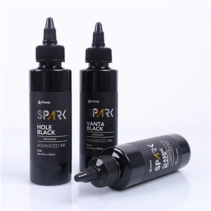 Lubang Hitam 4OZ Tiga Tigaan Dakwat Hitam Siri Dakwat Tatu Percikan Dakwat Tatu Cahaya Hitam