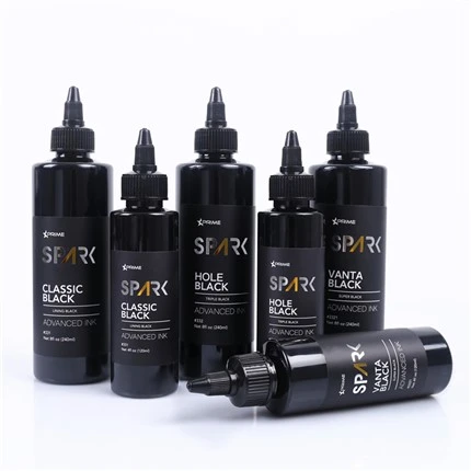 Super Black 8OZ Black Ink Series Set Dakwat Tatu Tatu Percikan Vanta Black Spark