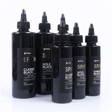 Tiga Lubang Hitam 8OZ Hitam Dakwat Hitam Siri Dakwat Tatu Percikan Set Dakwat Tatu
