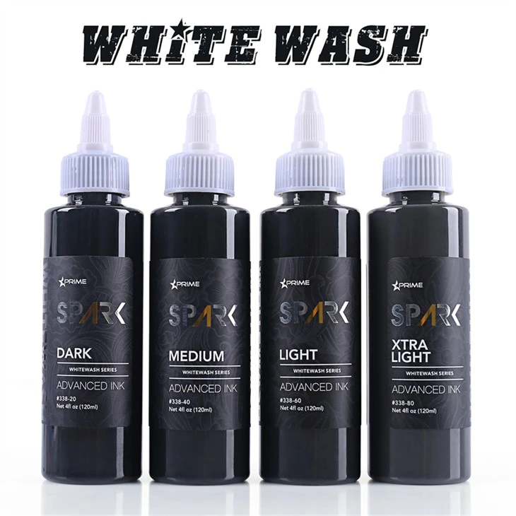 Dakwat Tatu White Wash Penyimpanan Dakwat Tatu Percikan