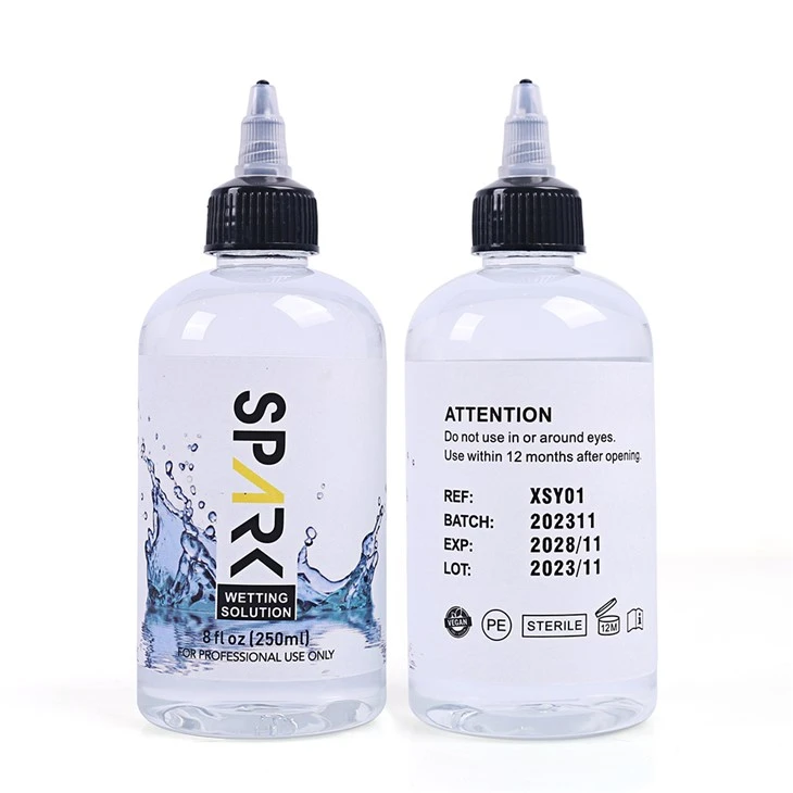 8OZ 240ML Penyelesaian Pembasahan Tatu Percikan Penyelesaian Pembancuhan Tatu Percikan Dakwat Tatu Percikan