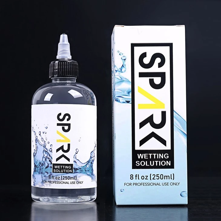 Profesional 240ML 8OZ Penyelesaian Pembasahan Tatu Percikan Penyelesaian Pembasunan Tatu Percikan Dakwat Percikan