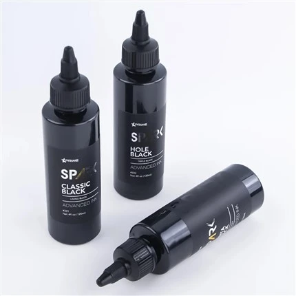 Dakwat Tatu Cahaya Hitam Tiga Kali Hitam Lubang 8OZ Hitam Dakwat Hitam Siri Dakwat Tatu Percikan Set Dakwat Tatu