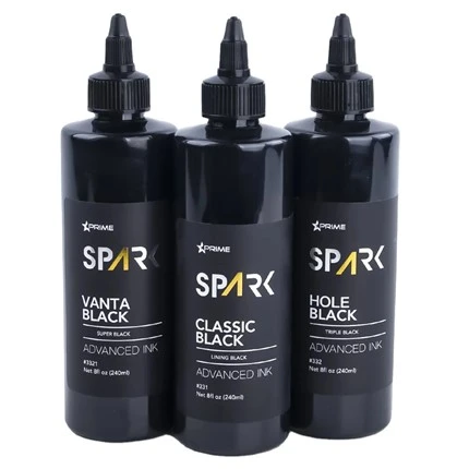Dakwat Tatu 8 Oz Siri Dakwat Hitam Super Hitam Vanta Black Spark Tatu Dakwat Set Dakwat Tatu