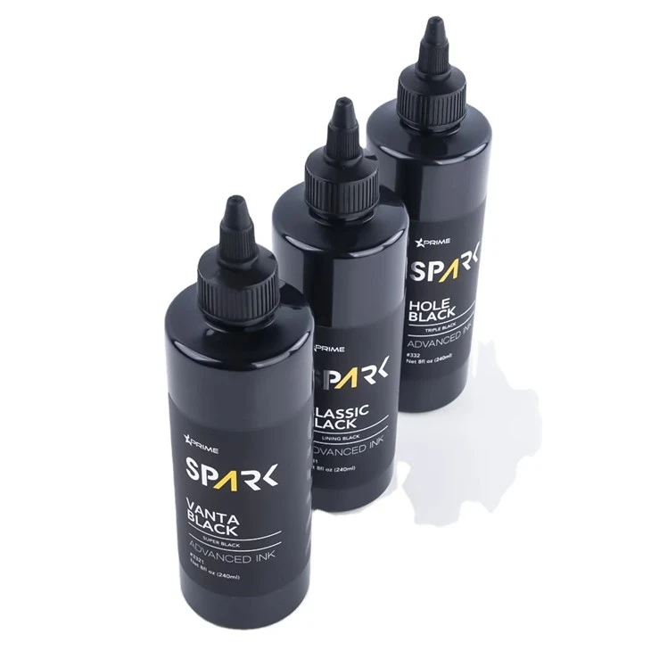 Vanta Black 8OZ 4OZ Super Black Dakwat Siri Dakwat Tatu Percikan Dakwat Set Dakwat Tatu Profesional